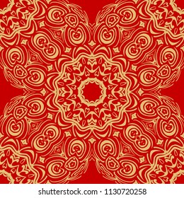 Art deco floral pattern of geometric elements. seamless pattern. Vector illustration. design for printing, presentation, textile symbol industry