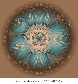 Art deco floral pattern of geometric elements. seamless pattern. Vector illustration. design for printing, presentation, textile industry