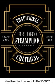 Art Deco Flyer Design Elegant Geometric for Exclusive Theme