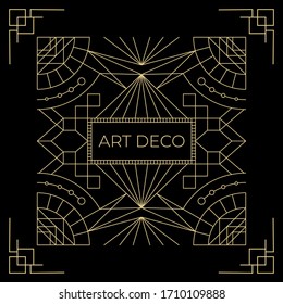 Plantilla de fondo de diseño de marco de diseño Art Decco