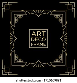 Art deco frame design background template