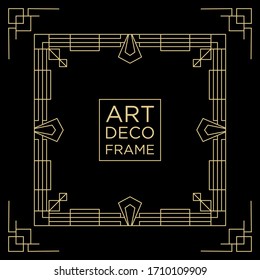 Art deco frame design background template