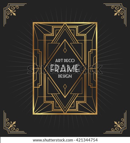 art deco frame design your design のベクター画像素材 ロイヤリティ