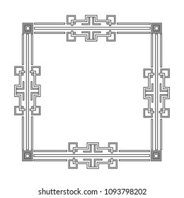 art deco frame elegant decorative square style