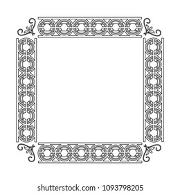 art deco frame elegant decorative square style