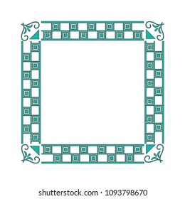 art deco frame elegant decorative square style
