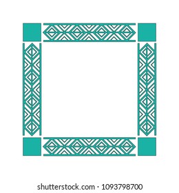 art deco frame elegant decorative square style
