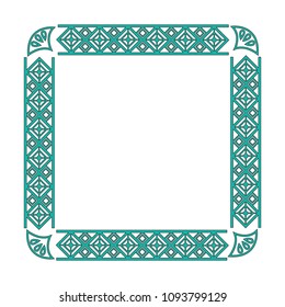 art deco frame elegant decorative square style