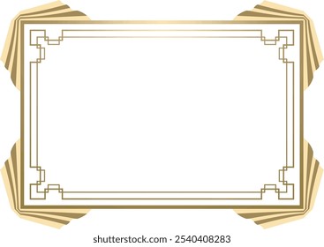 Art Deco frame on white background