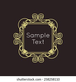 Art Deco frame. Vector illustration.