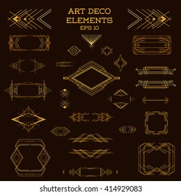 Art Deco Frame. Vintage Design Elements. Vector Frames. Wedding Template. Retro Border.  Artdeco Illustration. Card Decoration.