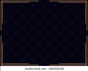 Marco Art Déco. Borde lineal vintage. Diseñar una plantilla para invitaciones, volantes y tarjetas de felicitación. El estilo de los años 20-30. Ilustración del vector