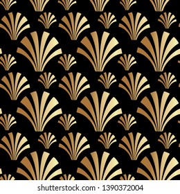 Art Deco Gatsby Style Shell Pattern Background