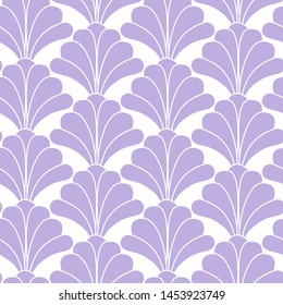 Art Deco Gatsby Style Vintage Pastel Purple Floral Flower Seamless Pattern