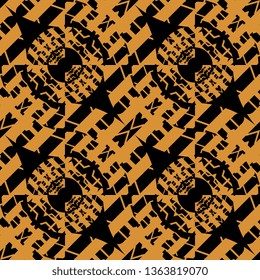Art deco geometric abstract seamless pattern vector illustration
