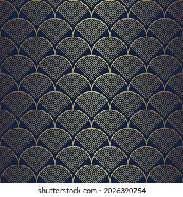 Art deco Geometric decorative with circles pattern. vector illustration.