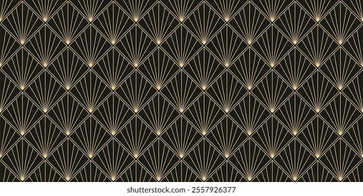 Art deco geometric designs seamless