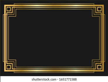 Art deco geometric frame 1920
