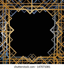 Art deco geometric frame (1920's style)