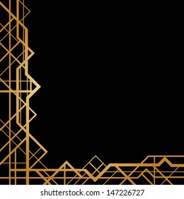 Art deco geometric frame (1920's style)
