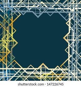 Art deco geometric frame (1920's style)