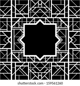 Art deco geometric frame (1920's style) 