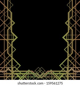 Art deco geometric frame (1920's style) 