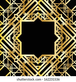 Art Deco Geometric Frame 1920s Style Stock Vector (Royalty Free) 162231536