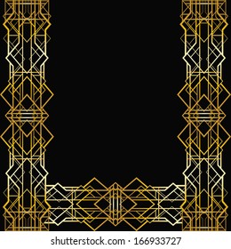 Art deco geometric frame (1920's style)