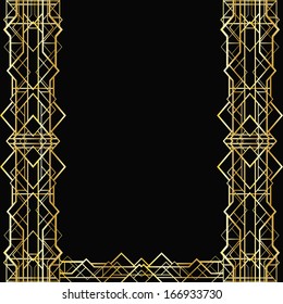 Art deco geometric frame (1920's style)