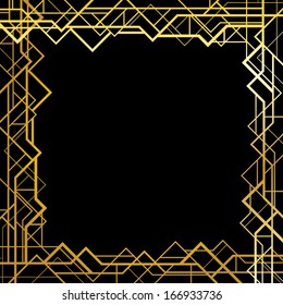 Art deco geometric frame (1920's style)