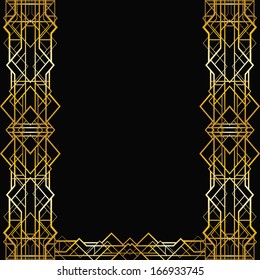 Art Deco Geometric Frame 1920s Style Stock Vector (Royalty Free ...