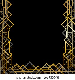 Art deco geometric frame (1920's style)