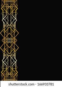 Art deco geometric frame (1920's style)