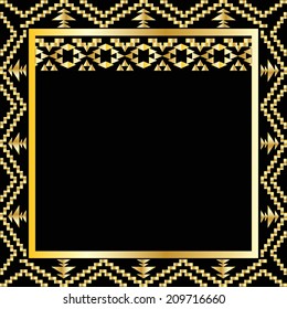 Art deco geometric frame (1920's style)