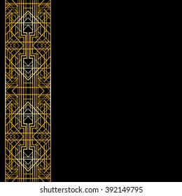 Art deco geometric frame (1920's style)