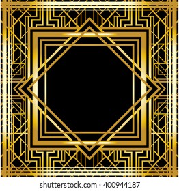 Art deco geometric frame (1920's style)