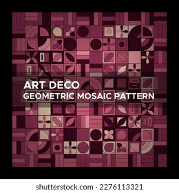 Art Deco Geometric Mosaic Pattern