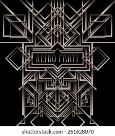 Art deco geometric pattern (1920's style) 