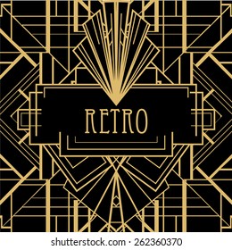 Art deco geometric pattern (1920's style) 