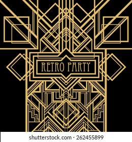 Art-Deco-geometrisches Muster (Stil der 20er Jahre) 