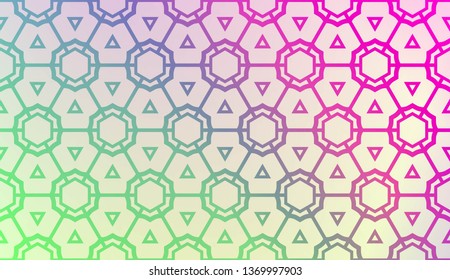 Art deco geometric pattern with Abstract Blurred Gradient Background. For Screen Cell Phone. Vector Illustration