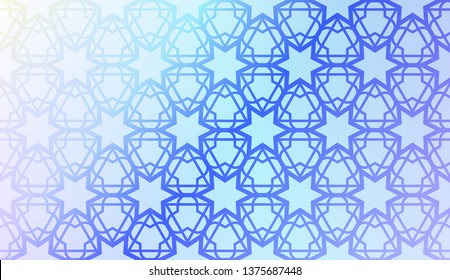 Art deco geometric pattern with Abstract Blurred Gradient Background. For Screen Cell Phone. Vector Illustration