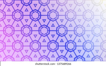 Art deco geometric pattern with Abstract Blurred Gradient Background. For Screen Cell Phone. Vector Illustration
