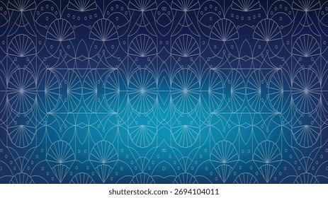 Art Deco patrón geométrico degradado azul