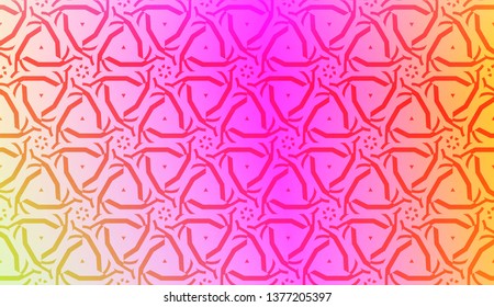 Art deco geometric pattern with Modern pastel color Gradient Design. For Greeting Card, Flyer, Poster, Brochure, Banner Calendar. Vector Illustration.