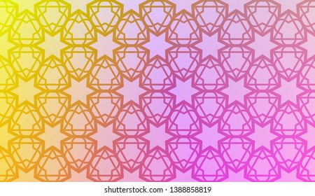 Art deco geometric pattern with Modern pastel color Gradient Design. For Greeting Card, Flyer, Poster, Brochure, Banner Calendar. Vector Illustration.