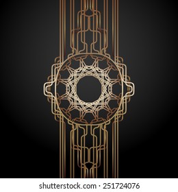 Art deco geometric pattern. Retro style background. Can be used for cards, invitations, wallpapers or  template for design and decoration.