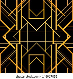 Art deco geometric patterned background (1920's style) 