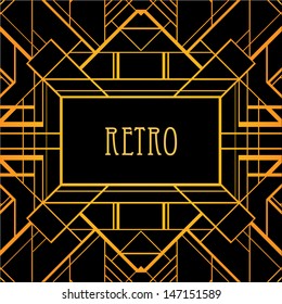 Art deco geometric patterned background (1920's style) 
